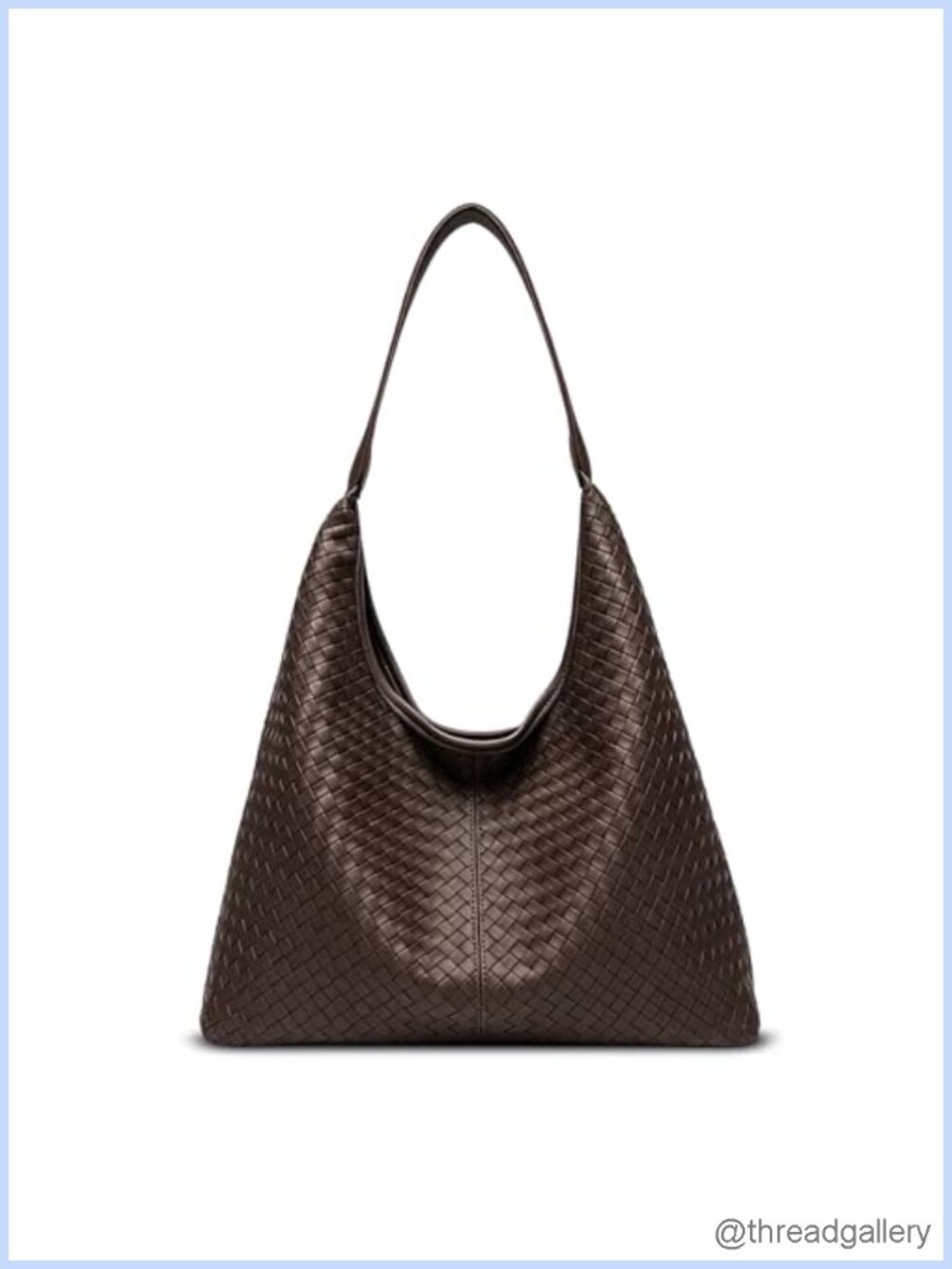 Woven Textured Vegan Leather Hobo Tote Bag Large Slouchy Shoulder Purse